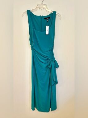 White House Black Market Emerald Green Side-Knot Maxi Dress Size 4